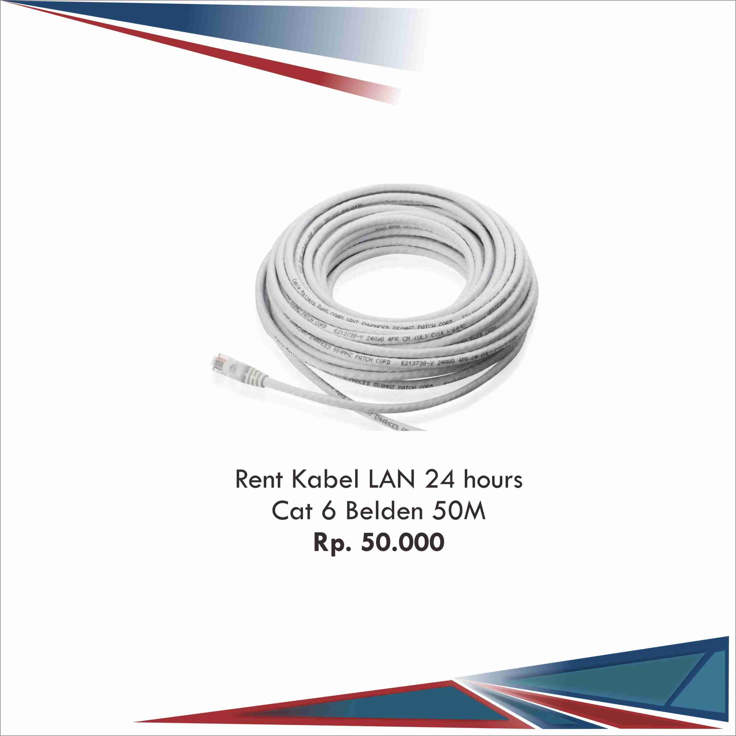 Sewa kabel LAN 100M untuk jaringan internet