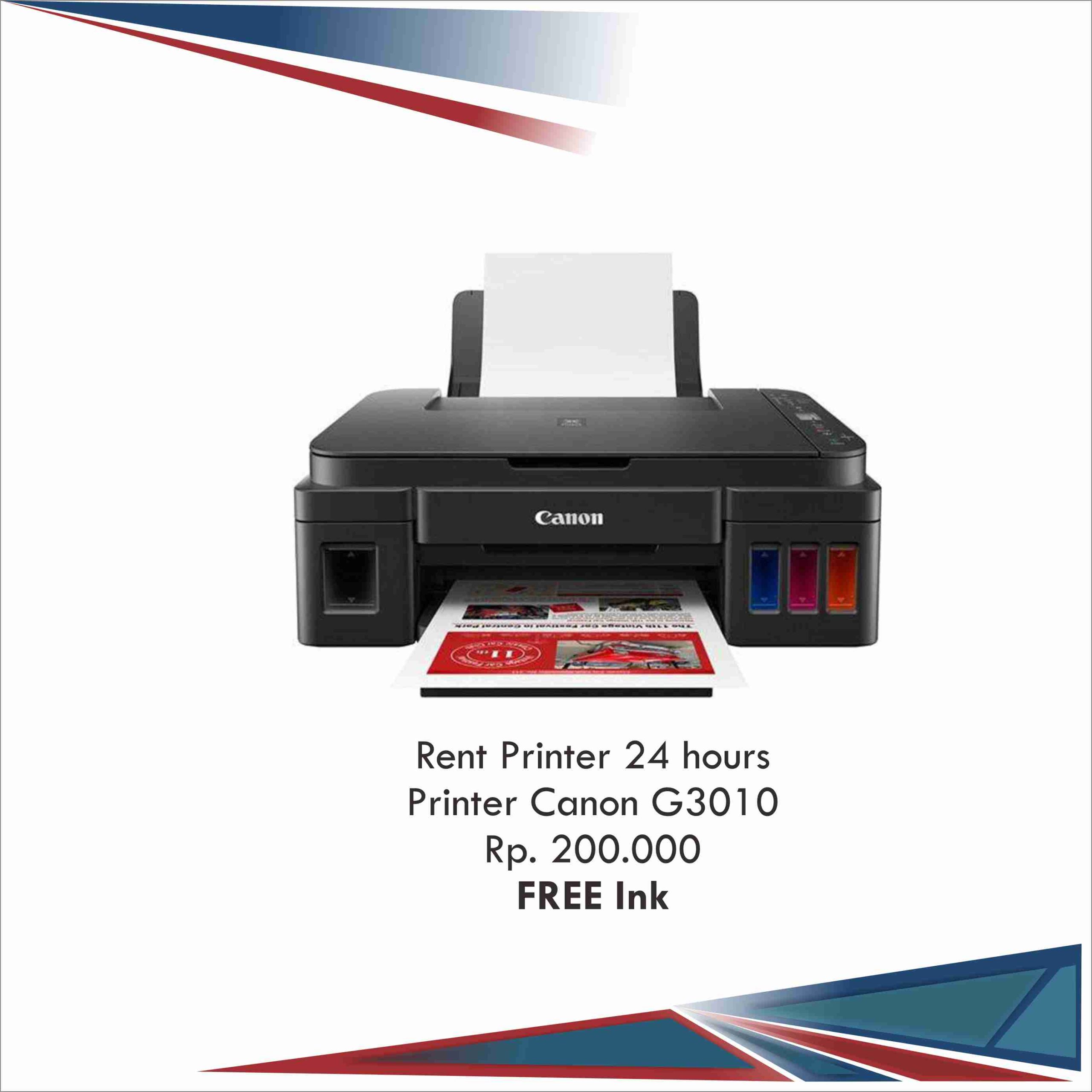 Sewa Printer Canon G3010 Jogja Murah untuk Kebutuhan Print, Scan, dan Copy Printer Canon G3010 yang digunakan untuk kebutuhan mencetak, scan, dan copy di Jogja